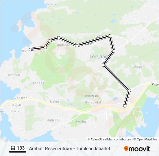 133 Bus Line Map