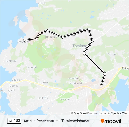133 Bus Line Map