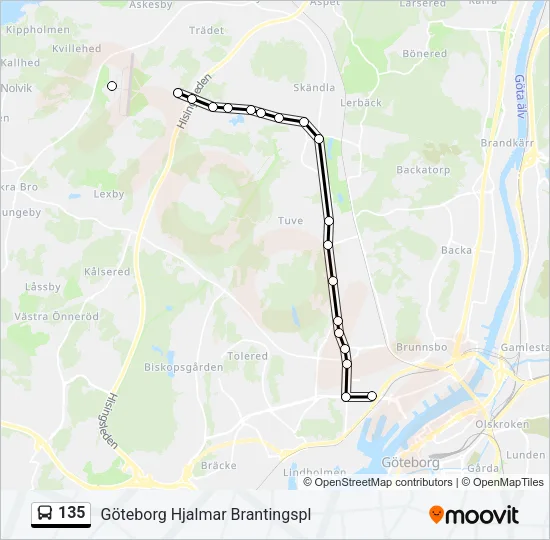 135 Bus Line Map