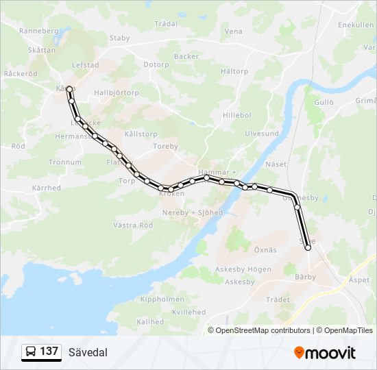 137 bus Line Map