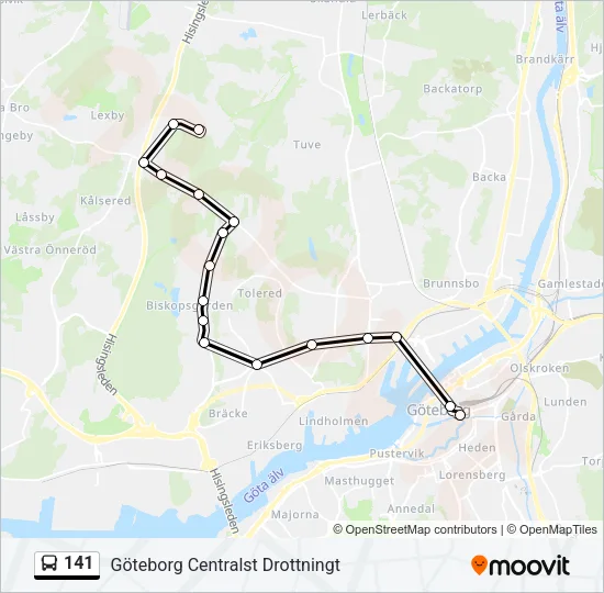 141 Bus Line Map