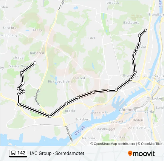 142 Bus Line Map