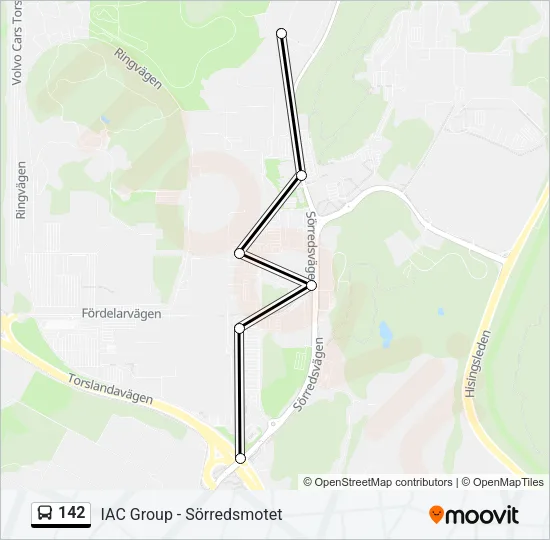 142 Bus Line Map