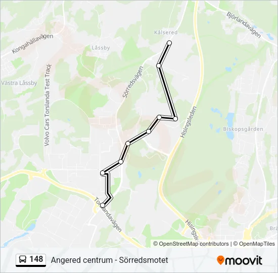 148 Bus Line Map