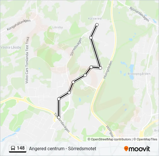 148 Bus Line Map