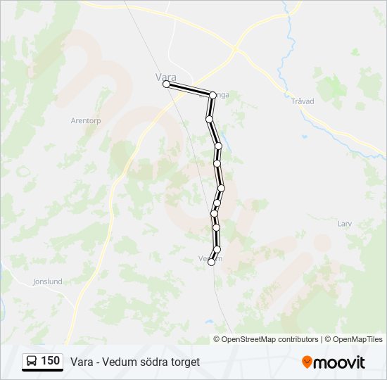 150 bus Line Map