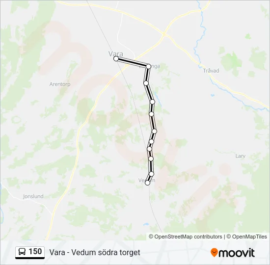 150 Bus Line Map
