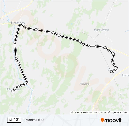 151 bus Line Map