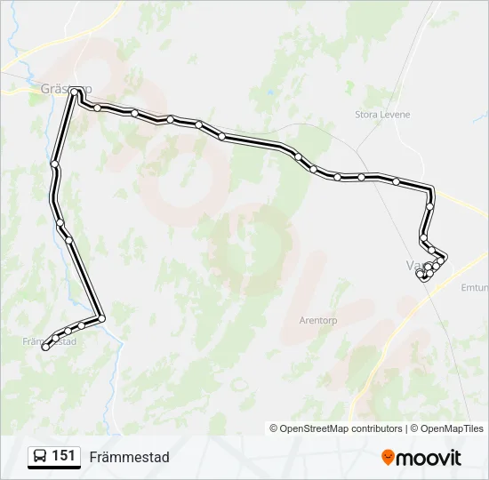 151 Bus Line Map