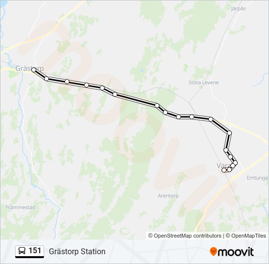 151 bus Line Map