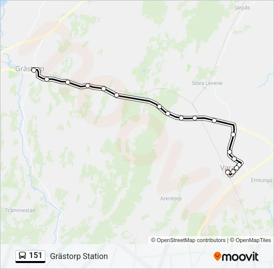 151 Bus Line Map