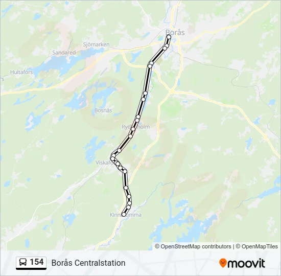 154 Bus Line Map