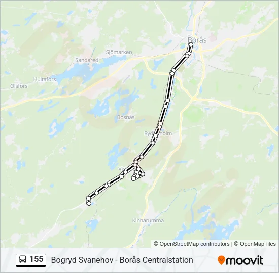 155 Bus Line Map