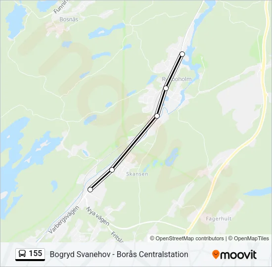 155 Bus Line Map