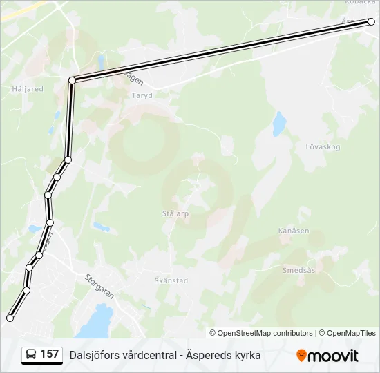 157 Bus Line Map