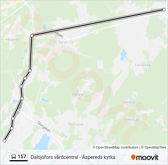 157 Bus Line Map