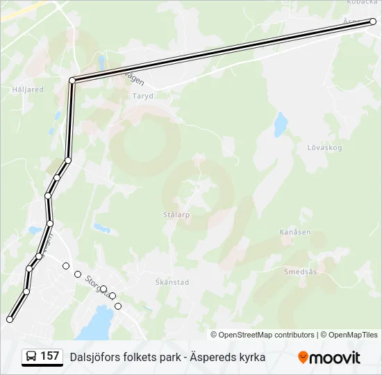 157 Bus Line Map