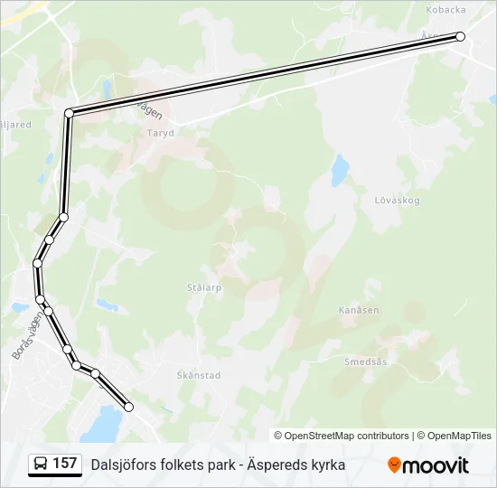 157 Bus Line Map