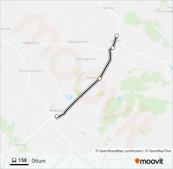 158 Bus Line Map
