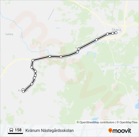 158 Bus Line Map