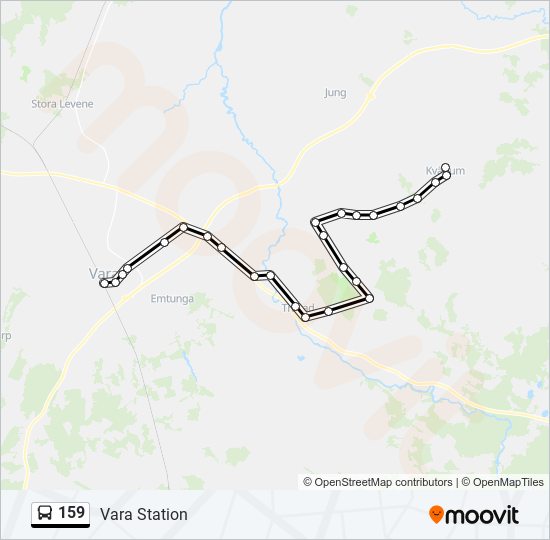 159 bus Line Map