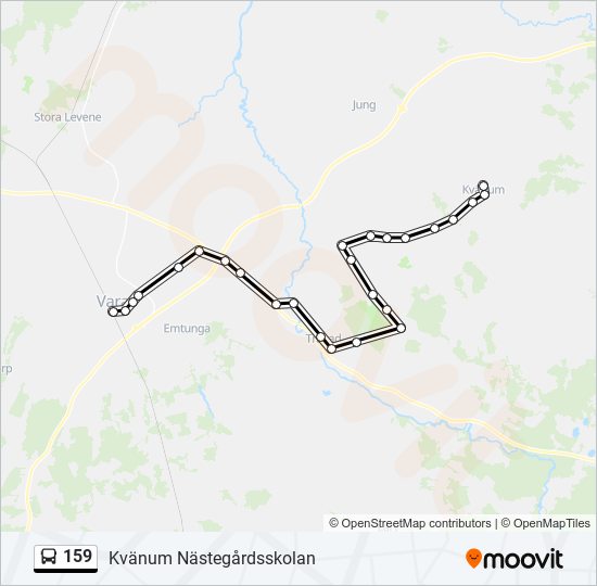 159 bus Line Map