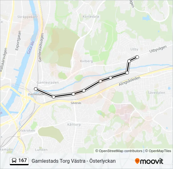 167 Bus Line Map
