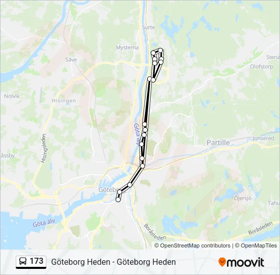 173 Bus Line Map