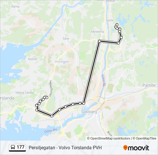 177 bus Line Map