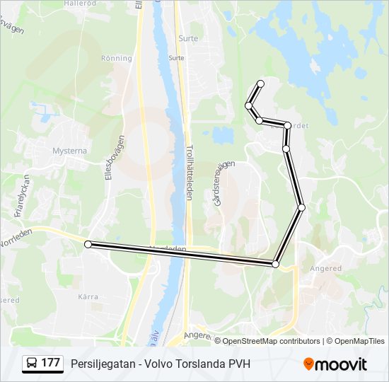 177 bus Line Map