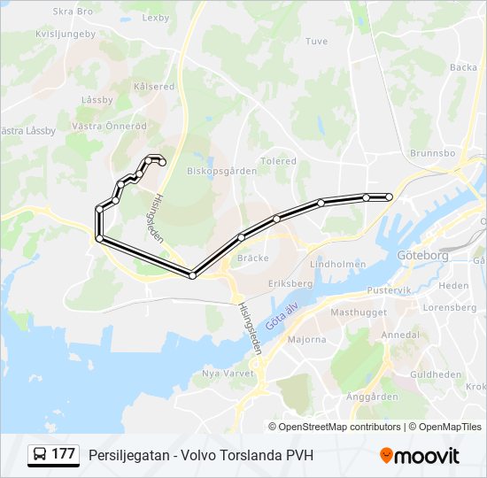 177 bus Line Map