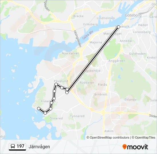 197 Bus Line Map