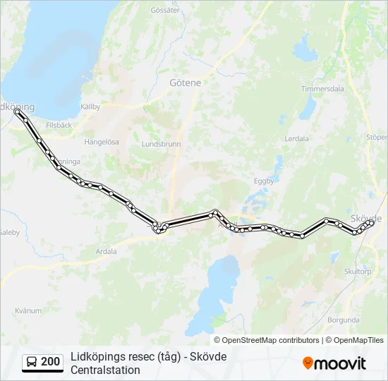 200 Bus Line Map
