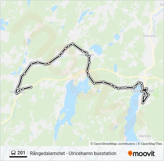 201 Bus Line Map