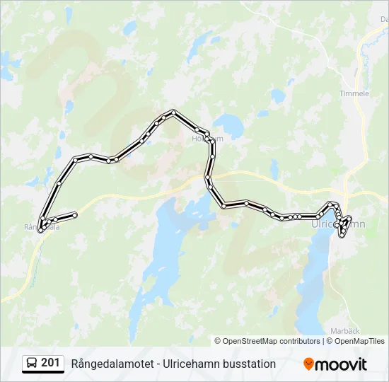 201 Bus Line Map