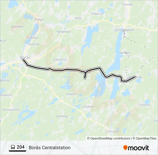 204 Bus Line Map