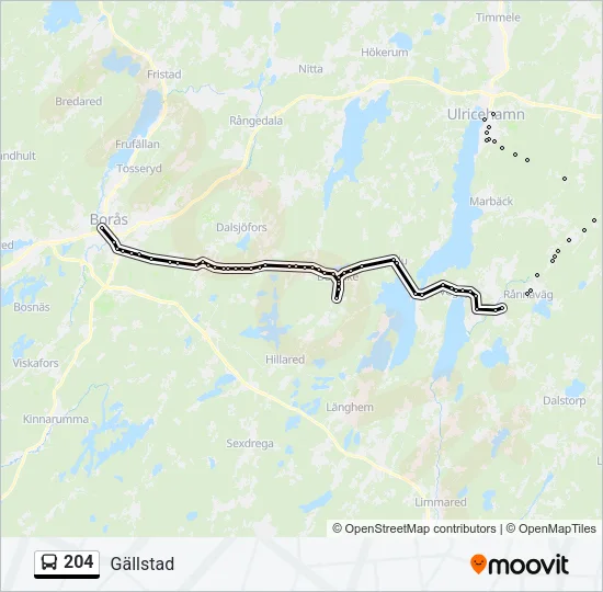 204 Bus Line Map
