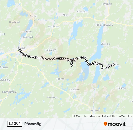 204 Bus Line Map