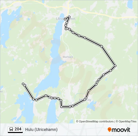 204 Bus Line Map