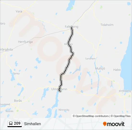 209 Bus Line Map