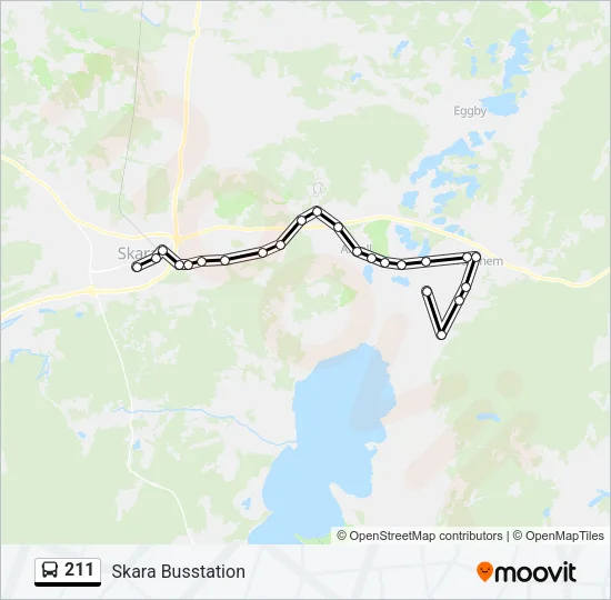211 Bus Line Map