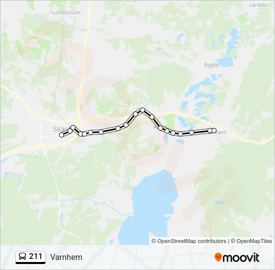 211 Bus Line Map