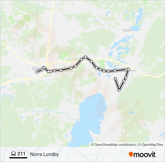 211 Bus Line Map