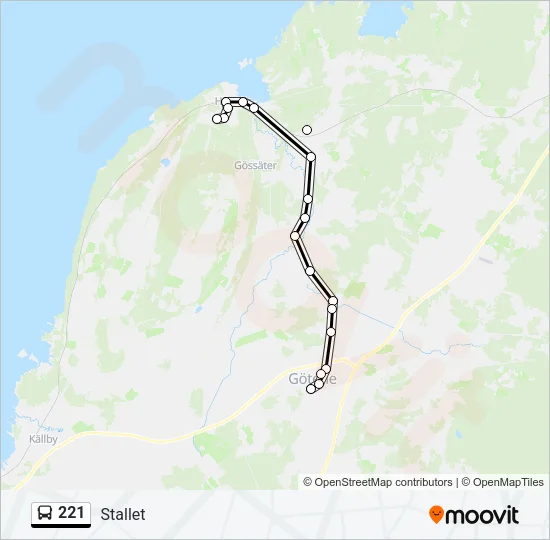 221 Bus Line Map