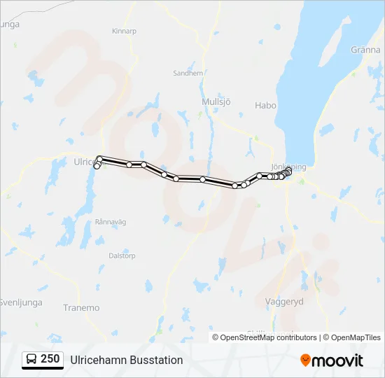 250 Bus Line Map