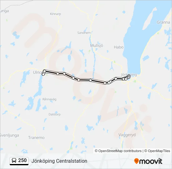 250 Bus Line Map