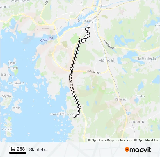 258 Bus Line Map