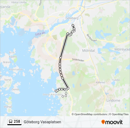 258 Bus Line Map