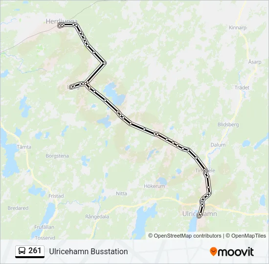261 Bus Line Map