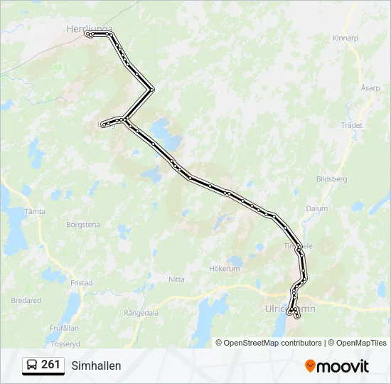 261 Bus Line Map